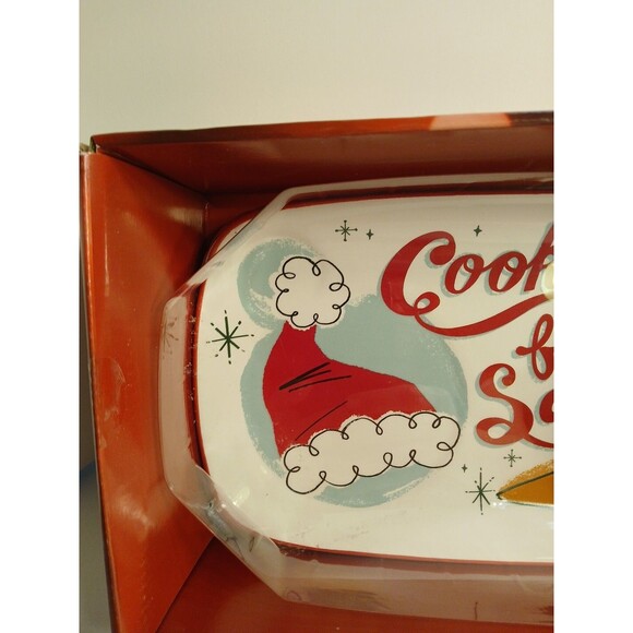 St. Nicholas Square Cookies For Santa Plate And Mug Set Red Mug Multicolor Tray - Picture 3 of 16